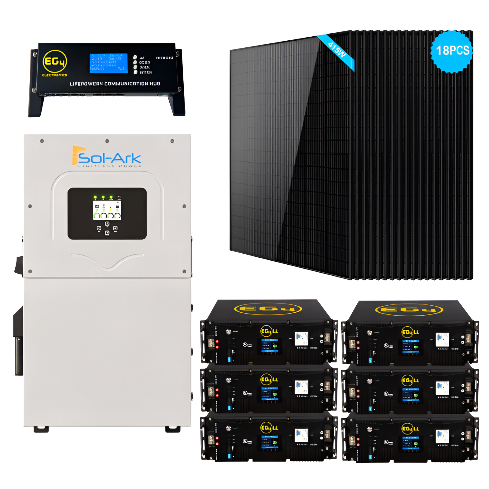 Sol-Ark 15kW Ultimate EG4 + SunGold Power Solar Kit