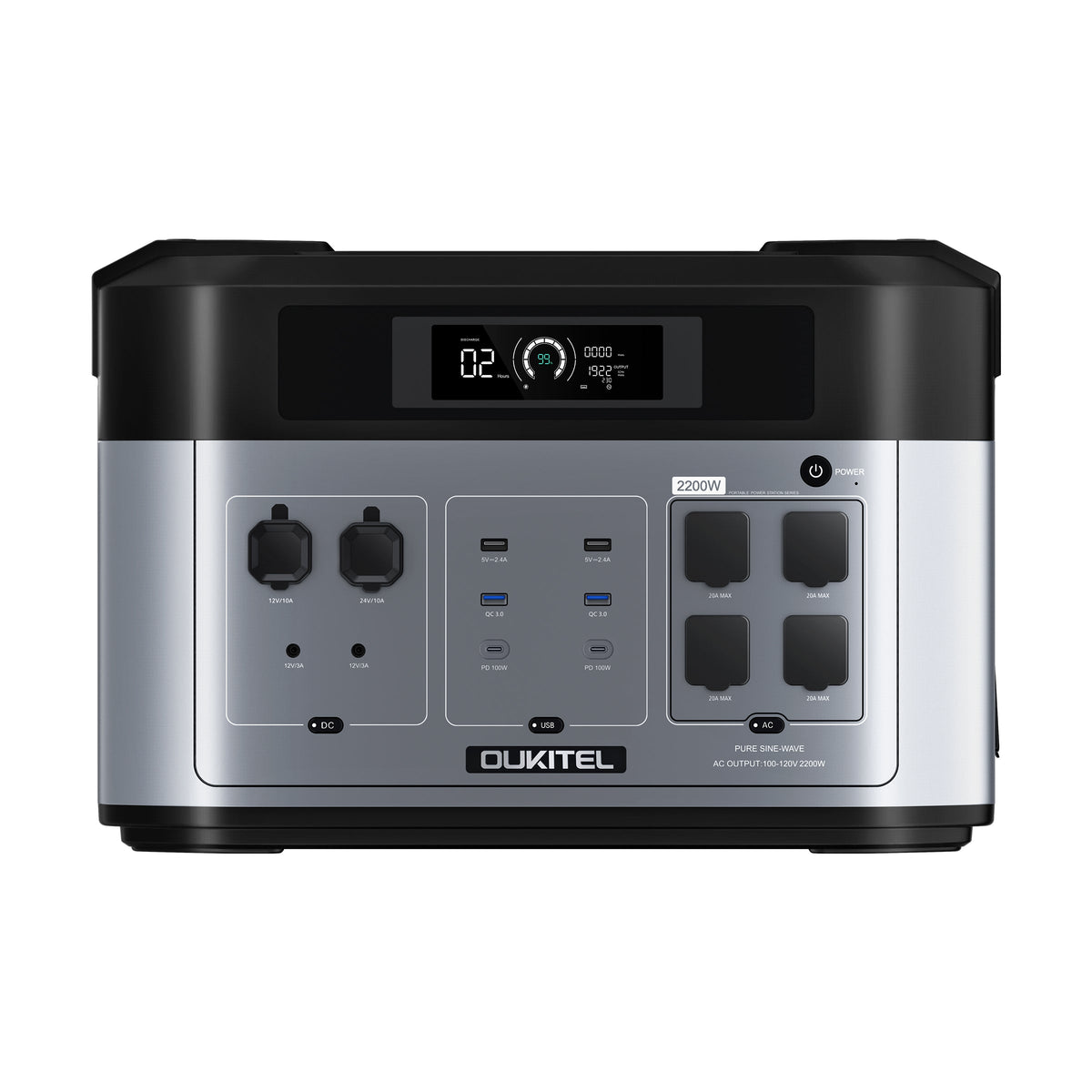 OUKITEL BP2000 Portable Power Station 2200W/2048Wh