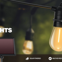 RICH SOLAR | Solar String Lights | 12 LED Solar Powered Bulbs on String Lights | Easy to Install Solar Motion Lights RICH SOLAR
