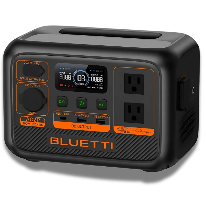 BLUETTI AC2P Portable Power Station | 300W 230.4Wh Solar Generators Bluetti