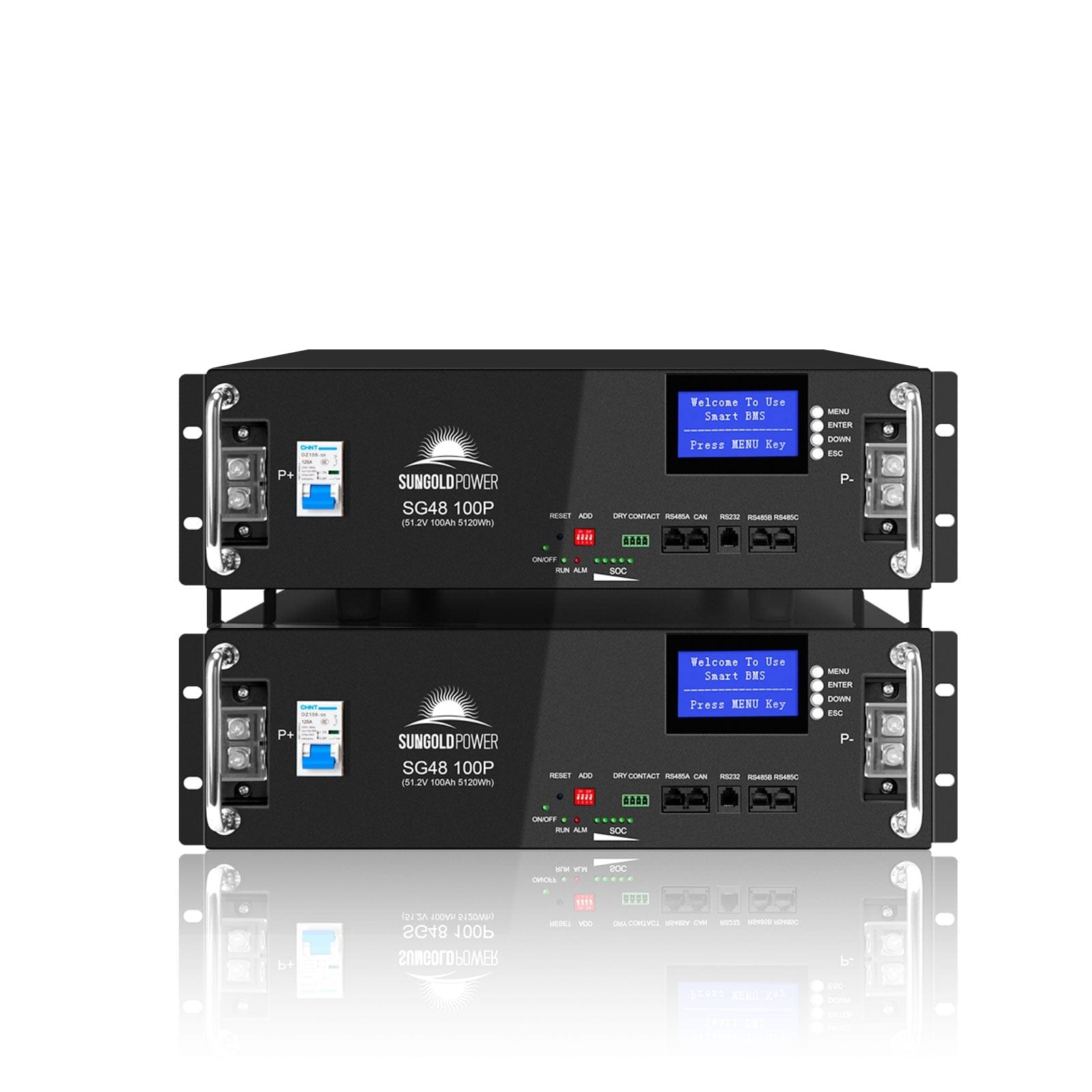 Sungold Power 48V 100AH Server Rack LiFePO4 Lithium Battery Server Rack Batteries SunGoldPower 2 Units