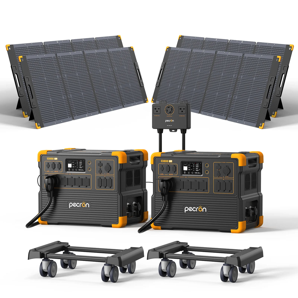 PECRON E3800LFP Portable Power Station 4200W 3840Wh + FREE 30A AC Cable & Free Cart (Until Supplies Last)