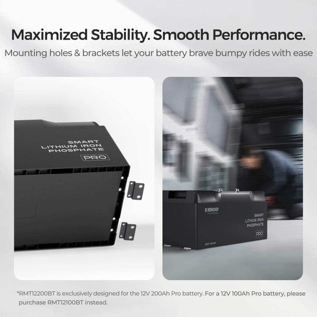 Renogy Mounting Brackets for 12V 200Ah Pro LiFePO4 Batteries (Set of 4) Renogy