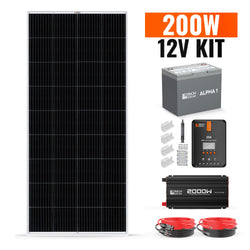RICH SOLAR 12V 200W Complete Solar Kit Solar Kits RICH SOLAR