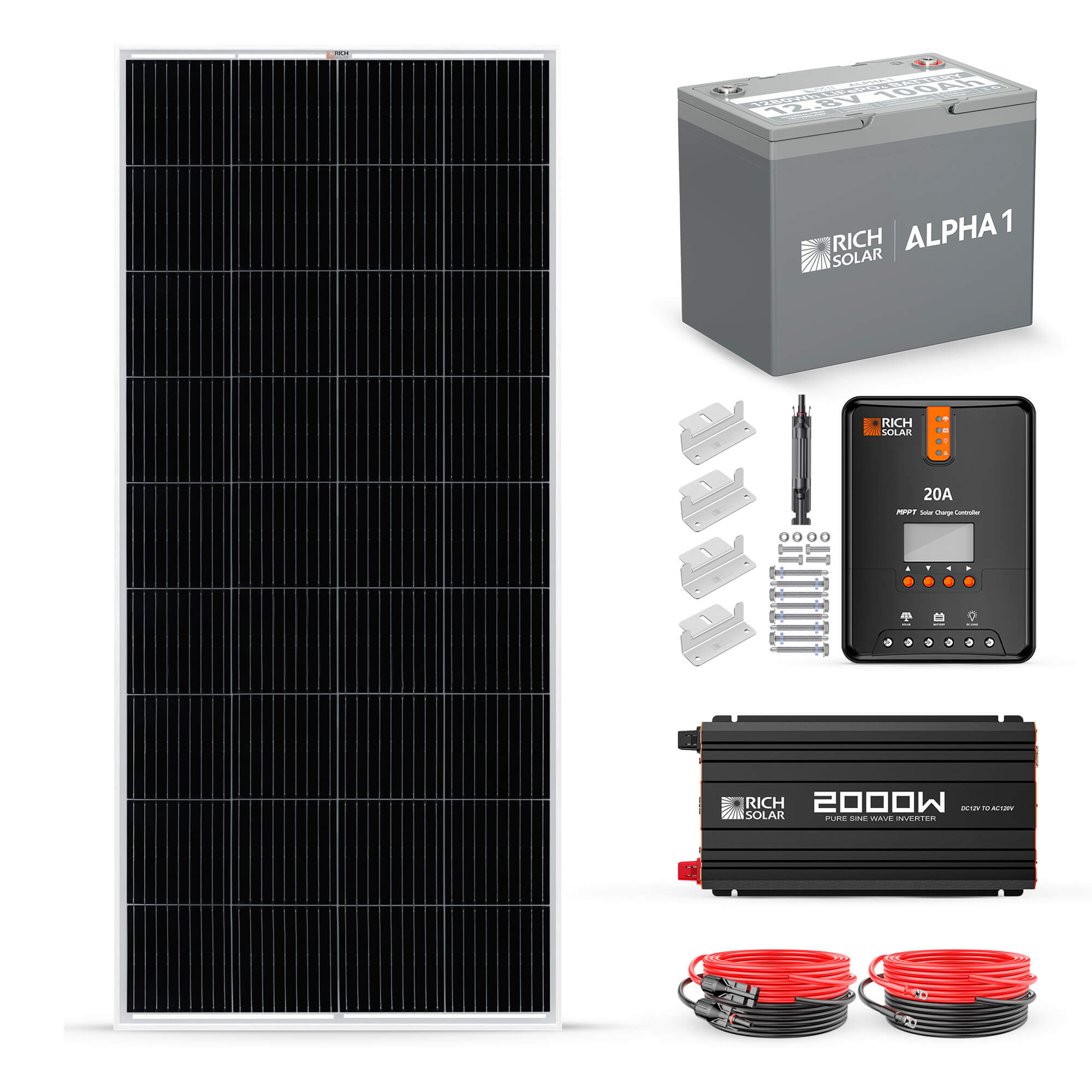 RICH SOLAR 12V 200W Complete Solar Kit