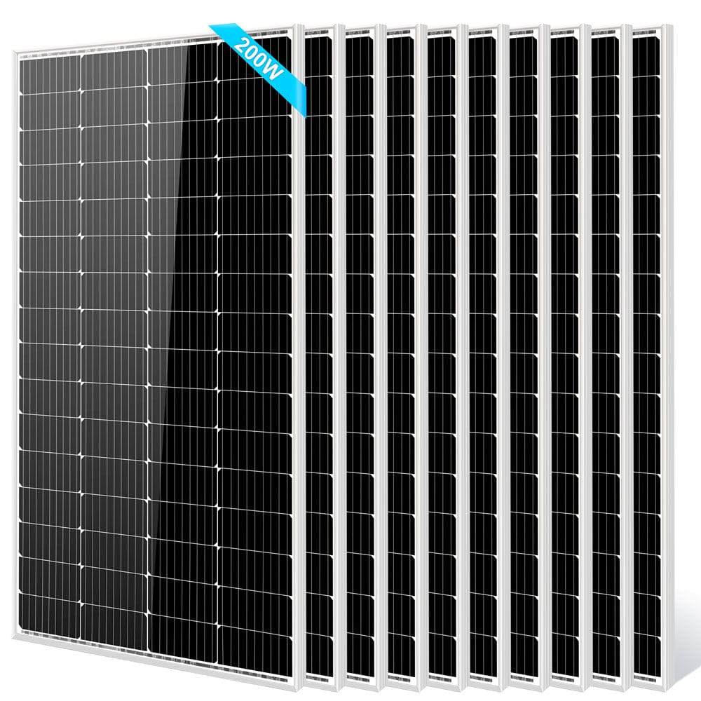 SunGold Power 200W Monocrystalline Solar Panel Rigid Solar Panels SunGoldPower 10PCS