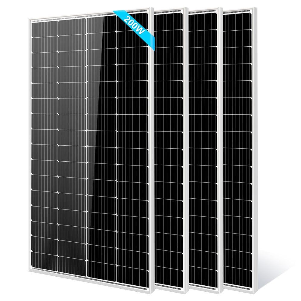 SunGold Power 200W Monocrystalline Solar Panel Rigid Solar Panels SunGoldPower 4PCS
