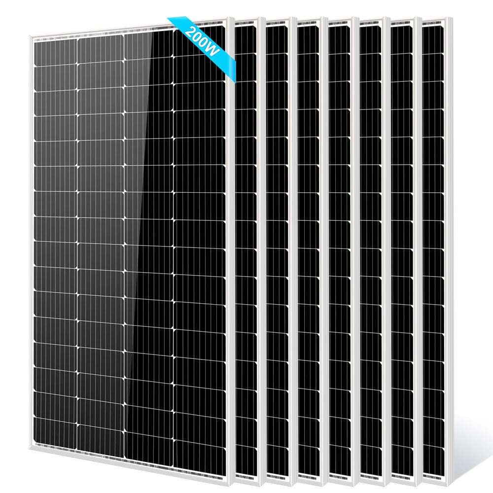 SunGold Power 200W Monocrystalline Solar Panel Rigid Solar Panels SunGoldPower 8PCS