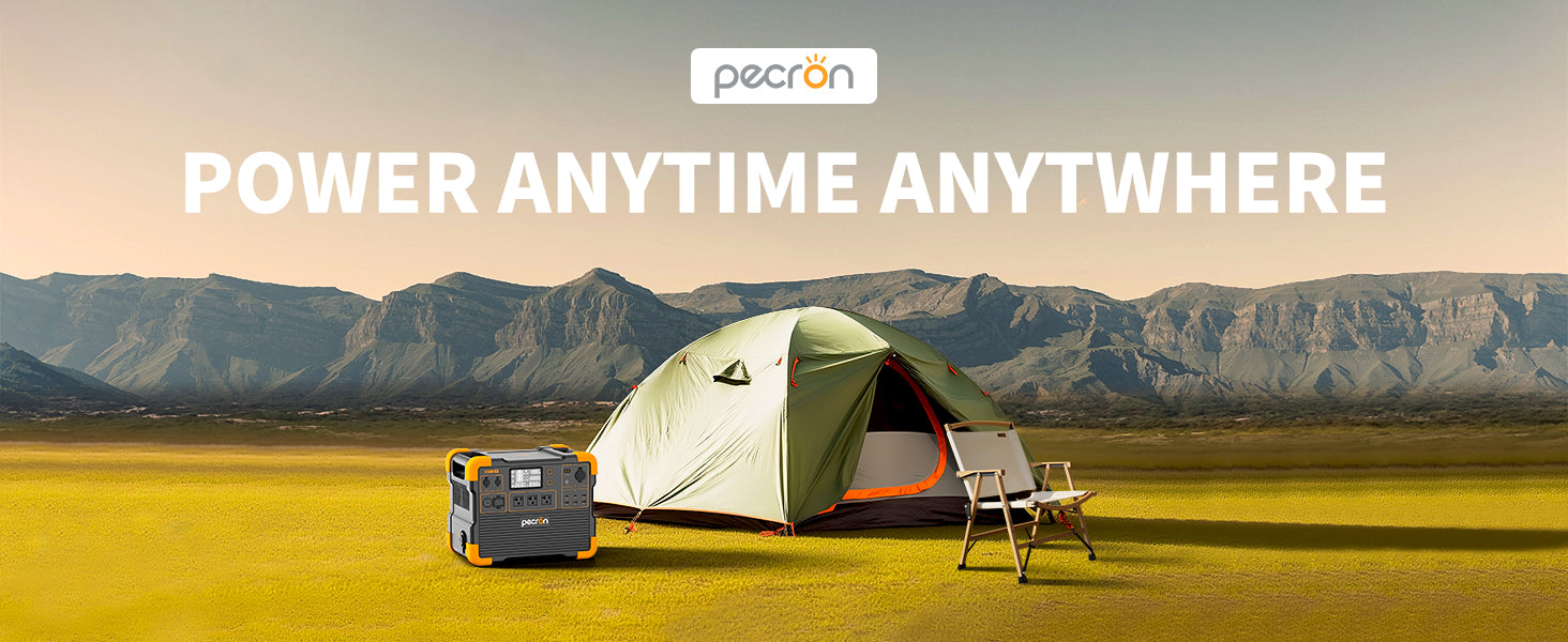 PECRON E1500LFP Expandable Portable Power Station 2200W 1536Wh Solar Generator & Portable Power Station PECRON