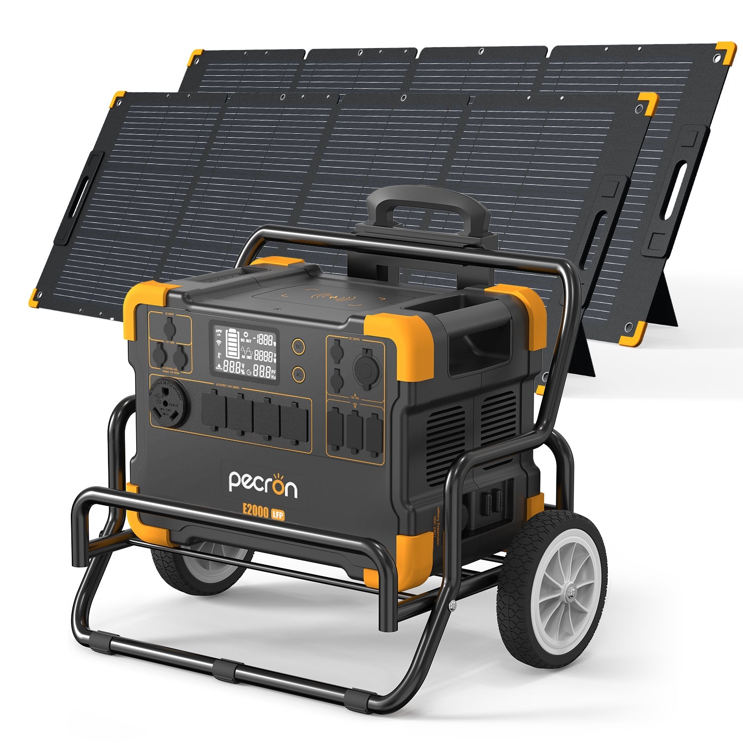 PECRON E2000LFP Expandable Portable Power Station 2000W 1920Wh Solar Generator & Portable Power Station PECRON E2000LFP+2*200W Solar kit