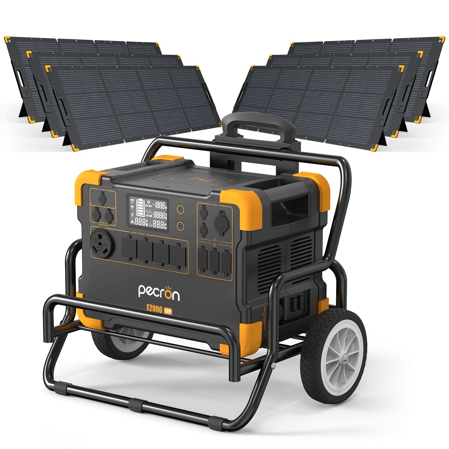 PECRON E2000LFP Expandable Portable Power Station 2000W 1920Wh Solar Generator & Portable Power Station PECRON E2000LFP+6*200W Solar kit