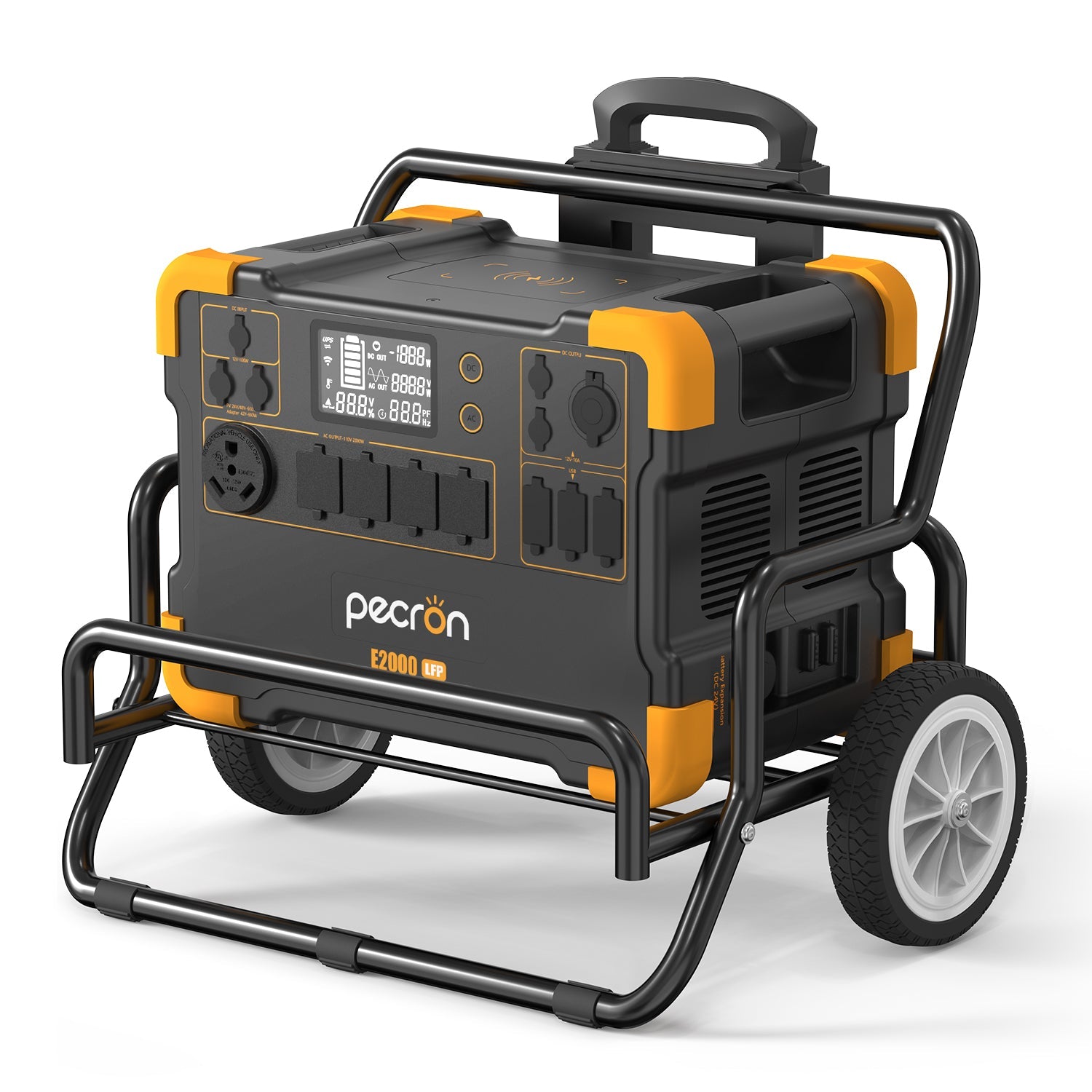 PECRON E2000LFP Expandable Portable Power Station 2000W 1920Wh Solar Generator & Portable Power Station PECRON E2000LFP Trolley Kit