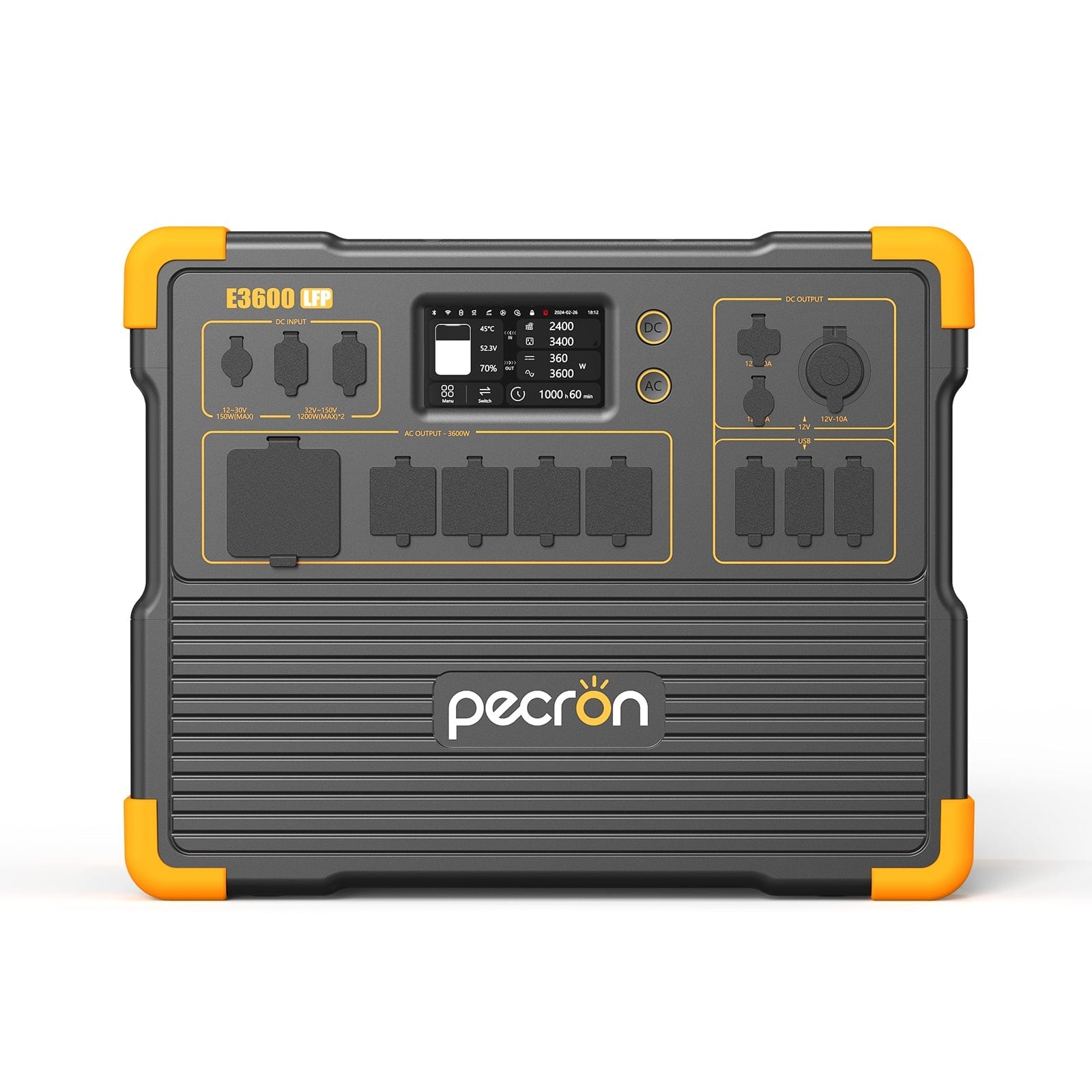PECRON E3600LFP Portable Power Station 3600W 3072Wh (Pre-Order | Ships: End of June) Solar Generators PECRON E3600LFP Without Trolley