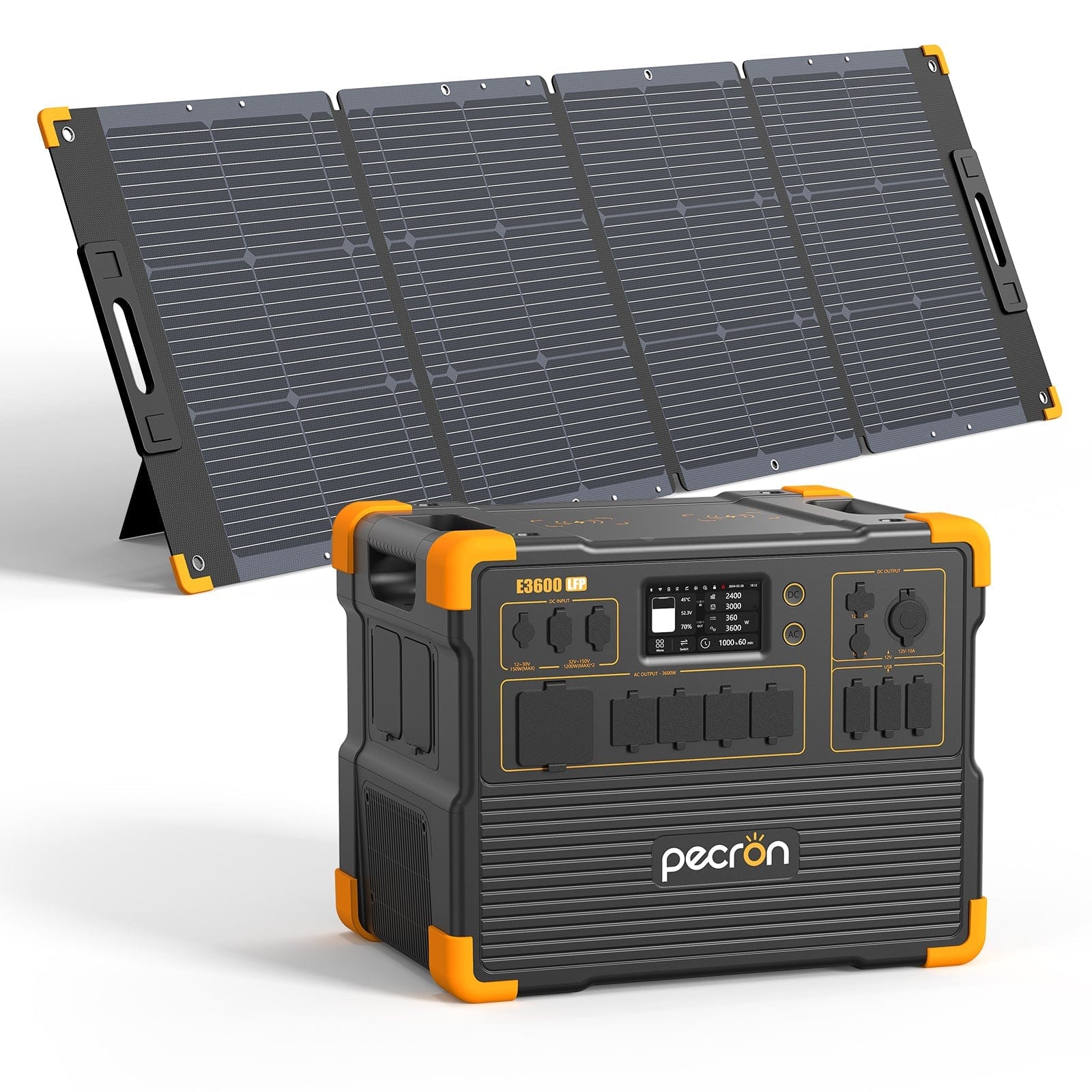 PECRON E3600LFP Portable Power Station 3600W 3072Wh (Pre-Order | Ships: End of June) Solar Generators PECRON E3600LFP+300W Solar Panel Without Trolley
