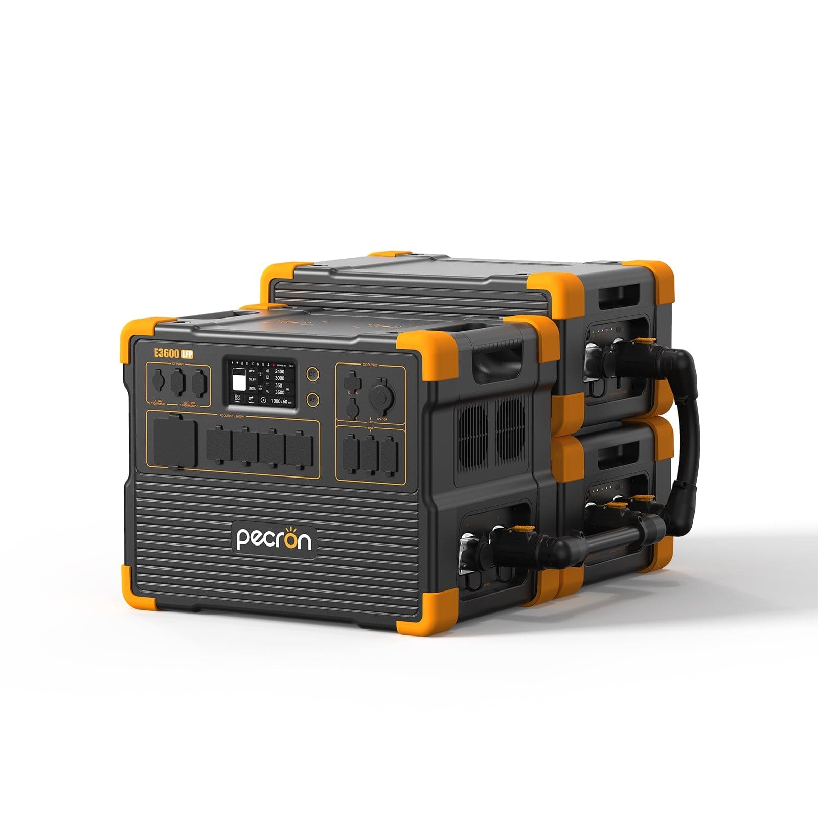 PECRON E3600LFP Portable Power Station 3600W 3072Wh (Pre-Order | Ships: End of June) Solar Generators PECRON E3600LFP+2*EP3000-48V Without Trolley