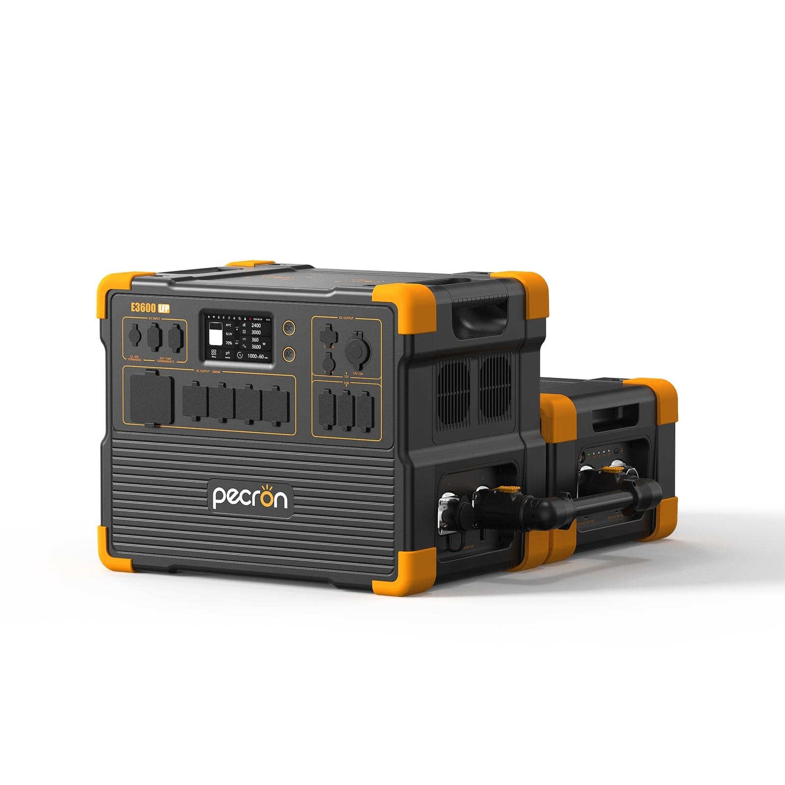 PECRON E3600LFP Portable Power Station 3600W 3072Wh (Pre-Order | Ships: End of June) Solar Generators PECRON E3600LFP+EP3000-48V Without Trolley