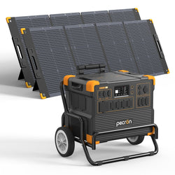 PECRON E3600LFP Portable Power Station 3600W 3072Wh (Pre-Order | Ships: End of June) Solar Generators PECRON E3600LFP+2*300W Solar Panel With Trolley