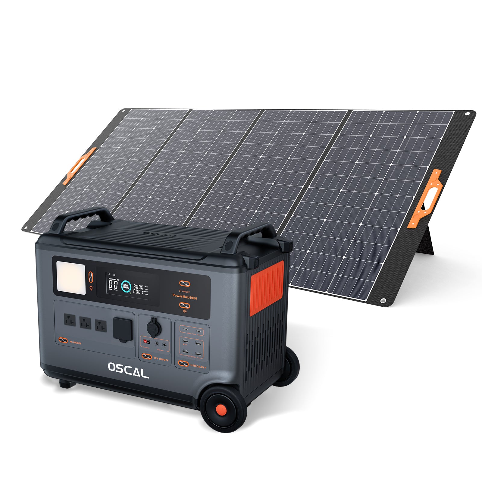 Oscal PowerMax 6000 | 6000W Portable Power Station with 120/240V Dual Voltage Solar Generators Oscal
