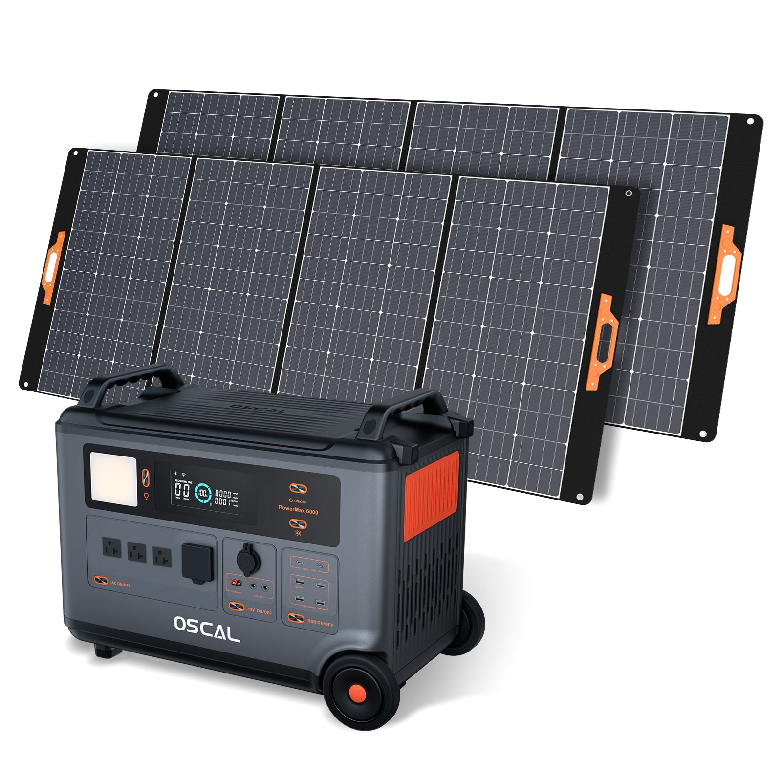 Oscal PowerMax 6000 | 6000W Portable Power Station with 120/240V Dual Voltage Solar Generators Oscal