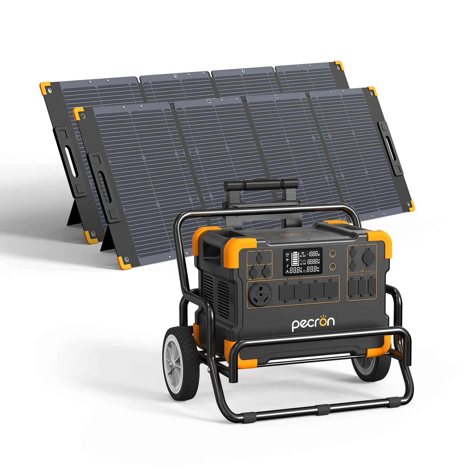 PECRON E2000LFP Expandable Solar System Kit Solar Generator & Portable Power Station PECRON