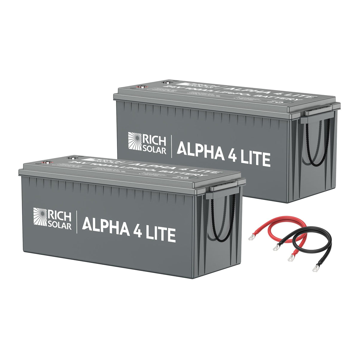 RICH SOLAR 2 x ALPHA 4 LITE | 24V | 200Ah | 5.1kWh Lithium Battery Bank Batteries RICH SOLAR