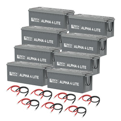 RICH SOLAR 8 x ALPHA 4 LITE | 24V | 800Ah | 20.4kWh Lithium Battery Bank Batteries RICH SOLAR