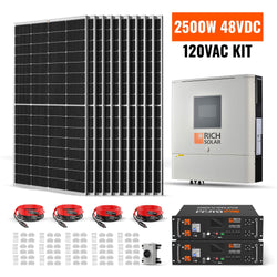 RICH SOLAR 2500W 48VDC-120VAC Solar Kit Solar Kits RICH SOLAR