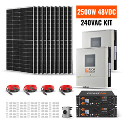 RICH SOLAR 2500W 48VDC-240VAC Solar Kit Solar Kits RICH SOLAR