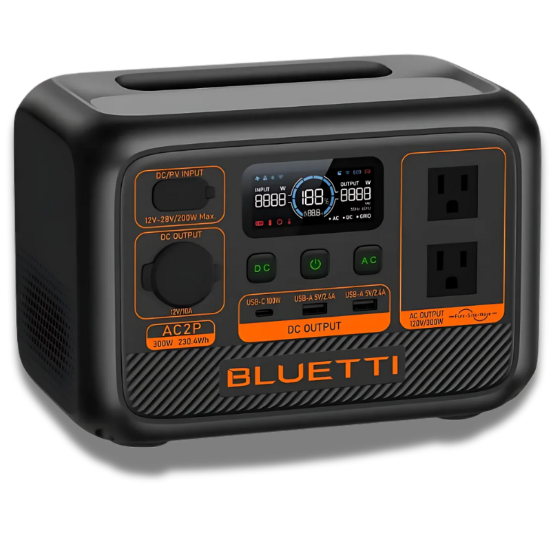 BLUETTI AC2P Portable Power Station | 300W 230.4Wh Solar Generators Bluetti