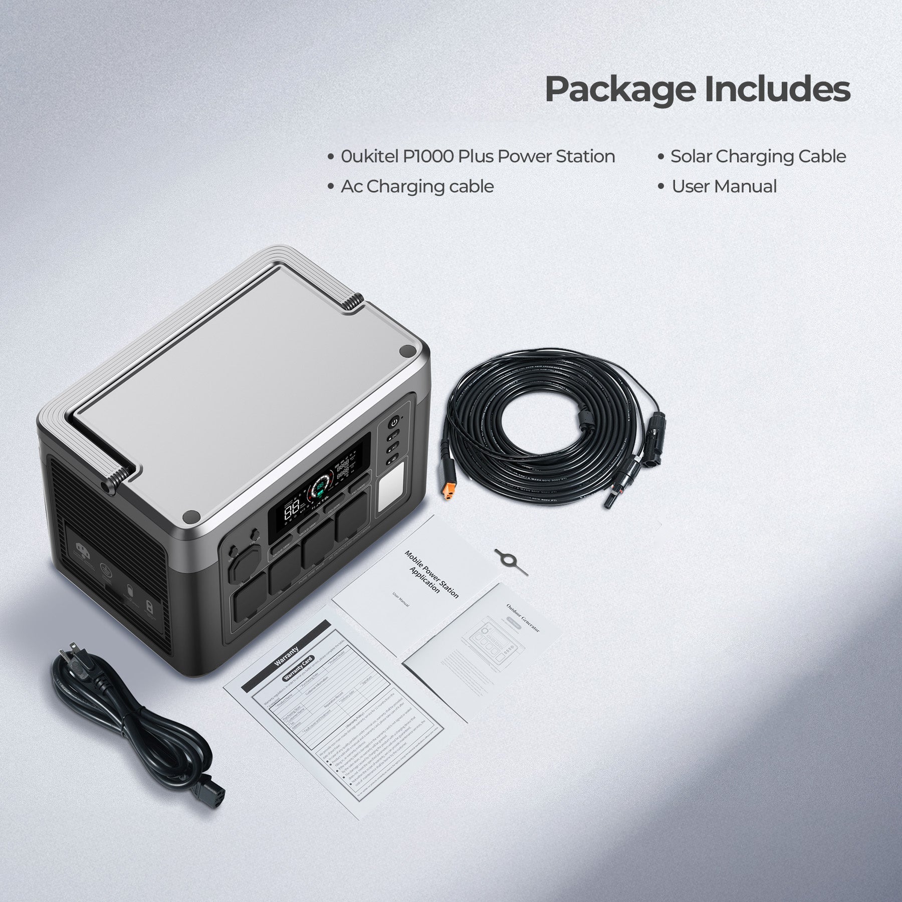 OUKITEL P1000 PLUS Portable Power Station 1800W/1024Wh