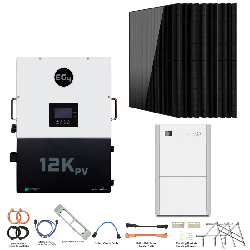 EG4 12kPV ETHOS Kit Hybrid Power System with Stackable Storage & Solar Options