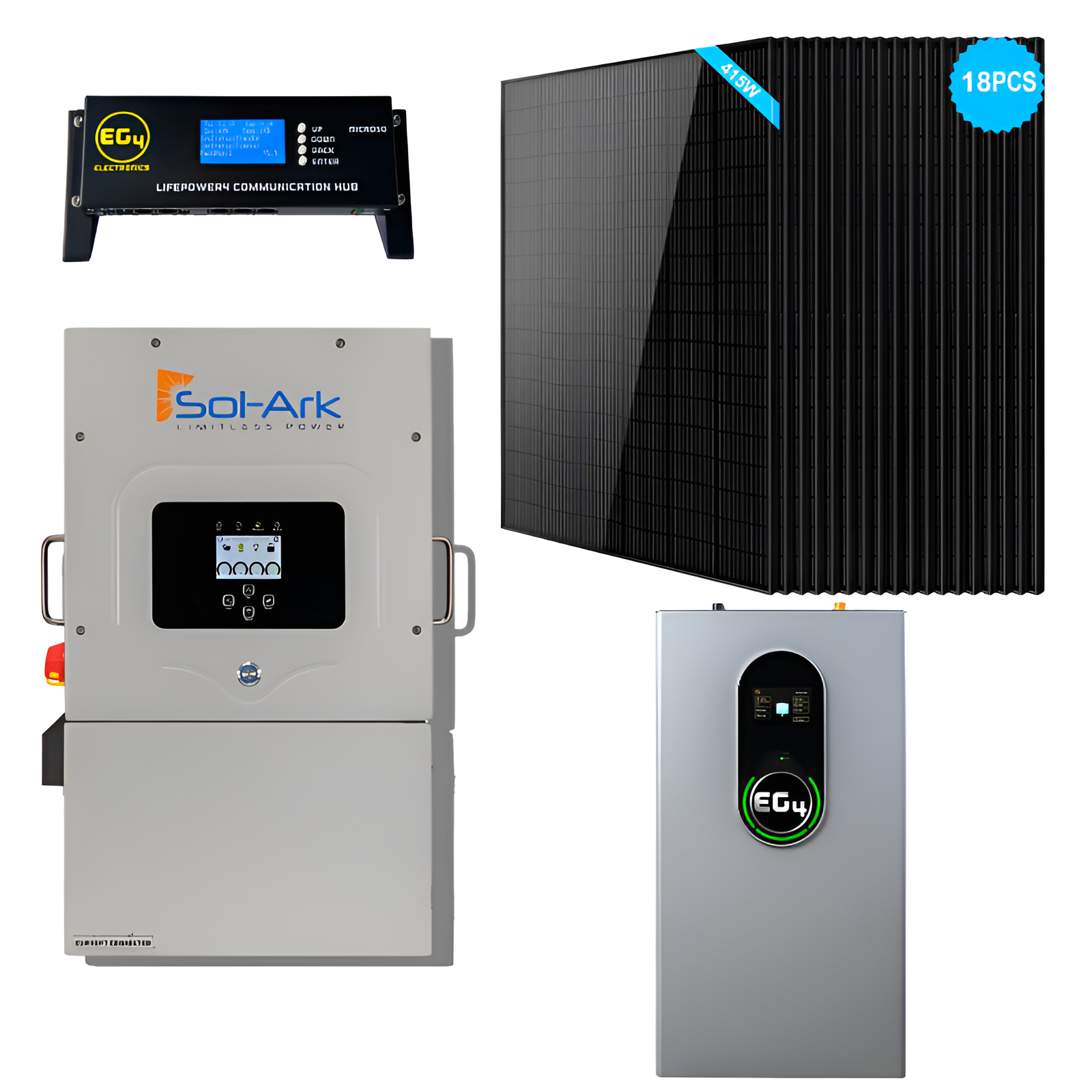 Sol-Ark 12K Ultimate EG4 + SunGold Power Solar Kit