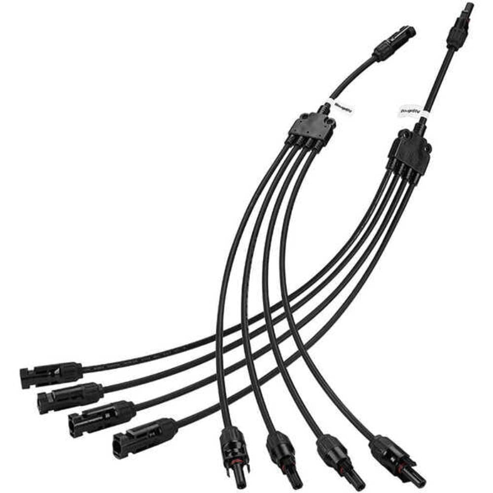 BougeRV Y Branch Parallel Connectors Extra Long 4 to 1 Solar Cable Accessories BougeRV