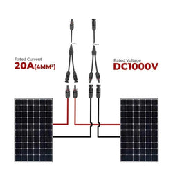 BougeRV Solar Connectors Y Branch Parallel Adapter Cable Wire Accessories BougeRV