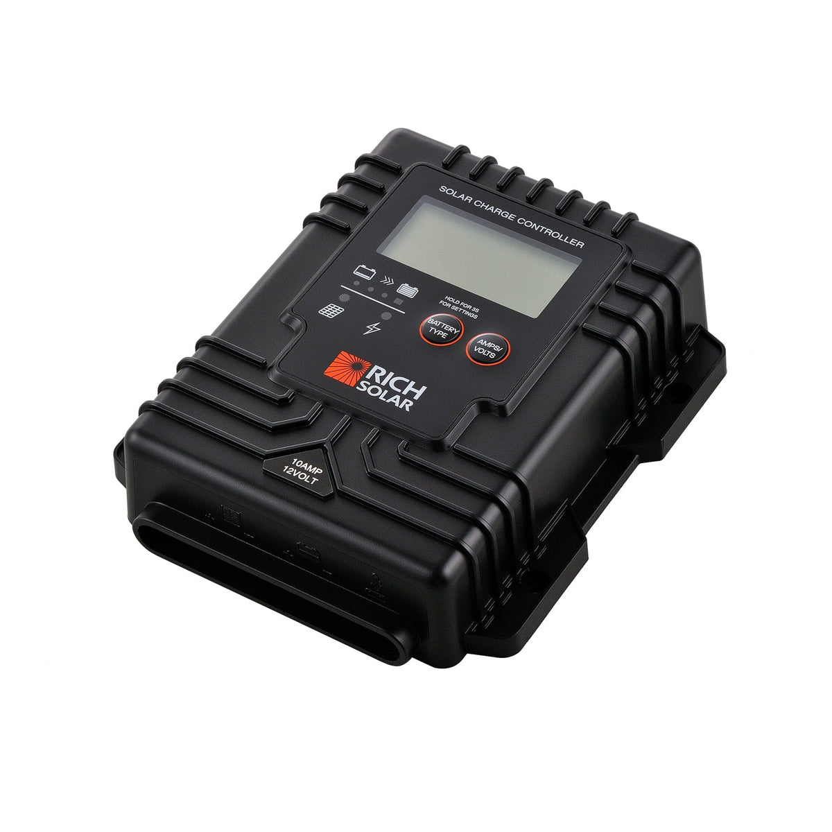 RICH SOLAR BRAVO Waterproof 10 | 10 Amp Waterproof PWM Solar Charge Controller | Waterproof 10A 12V PWM Solar Controller for RVs, Trailers, Campers, Vans, Boats, Off-Grid | #1 Waterproof Solar Controller PWM Charge Controllers RICH SOLAR