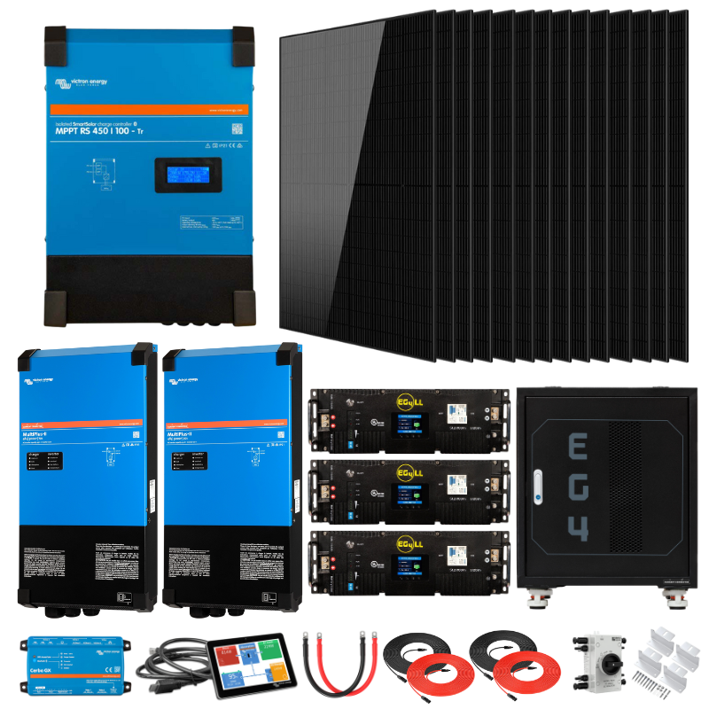 Dual Victron MultiPlus-II 5kVA Off-Grid Solar Power Kit – High-Capacity Energy Storage & Management Bundle