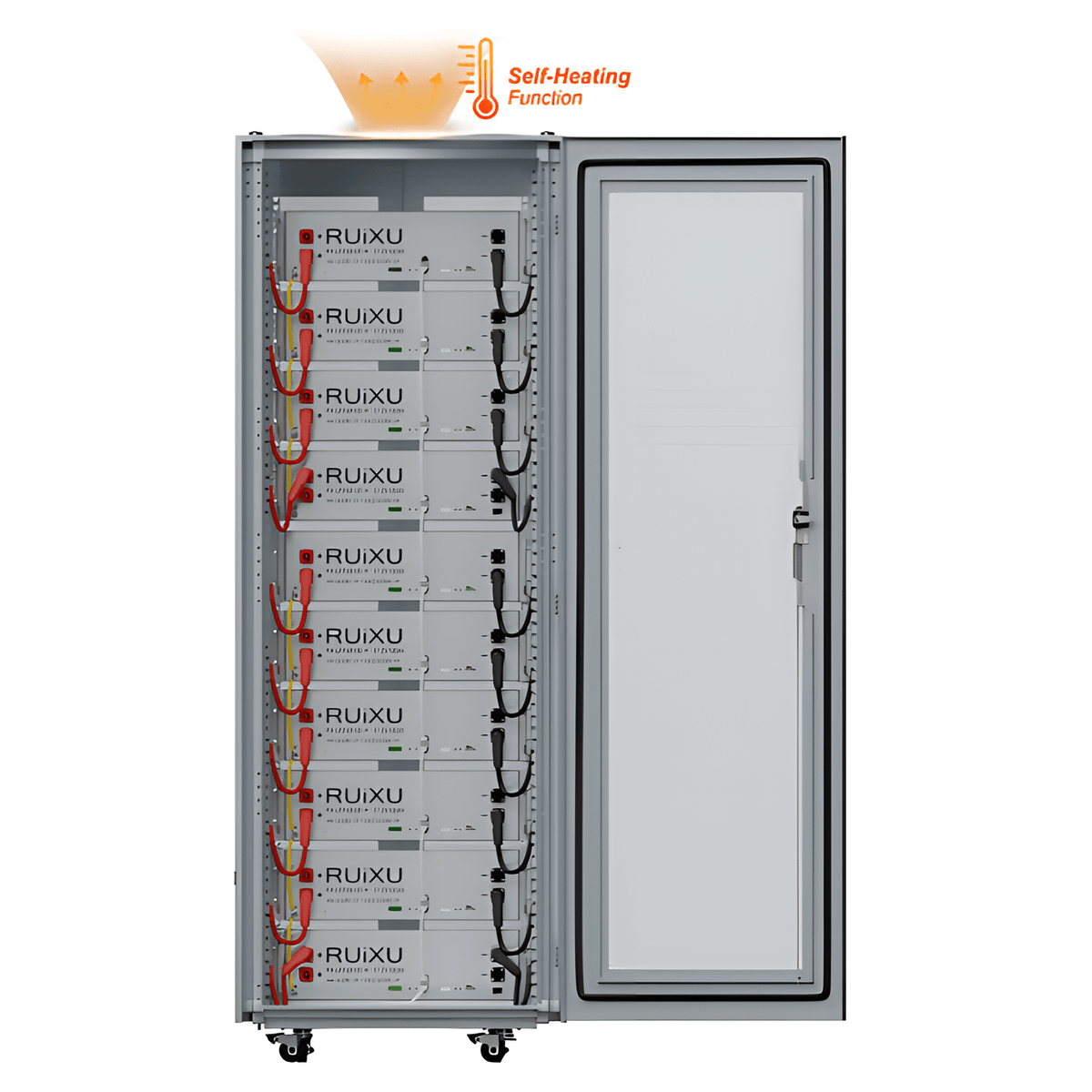 RUiXU 50kWh Lithium Battery Kit | 10 Batteries + 10-Slot Cabinet Server Rack Batteries Ruixu