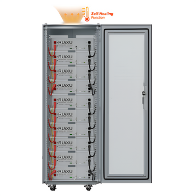 RUiXU 50kWh Lithium Battery Kit | 10 Batteries + 10-Slot Cabinet Server Rack Batteries Ruixu