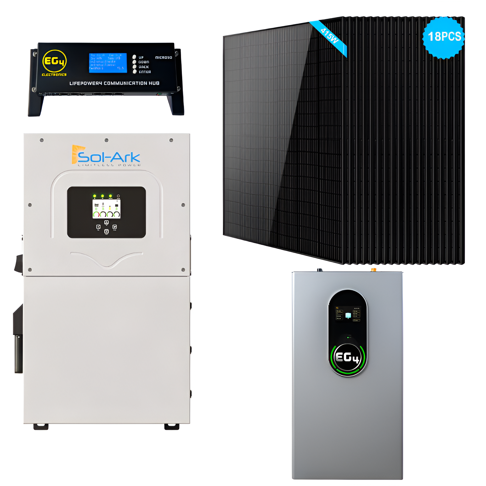 Sol-Ark 15kW Ultimate EG4 + SunGold Power Solar Kit