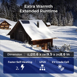 Renogy 12V 300Ah Core Series Deep Cycle Self-Heating Lithium Iron Phosphate Battery Batteries Renogy