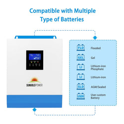 Sungold Power 3000W 24V Solar Inverter Charger Hybrid Inverters SunGoldPower