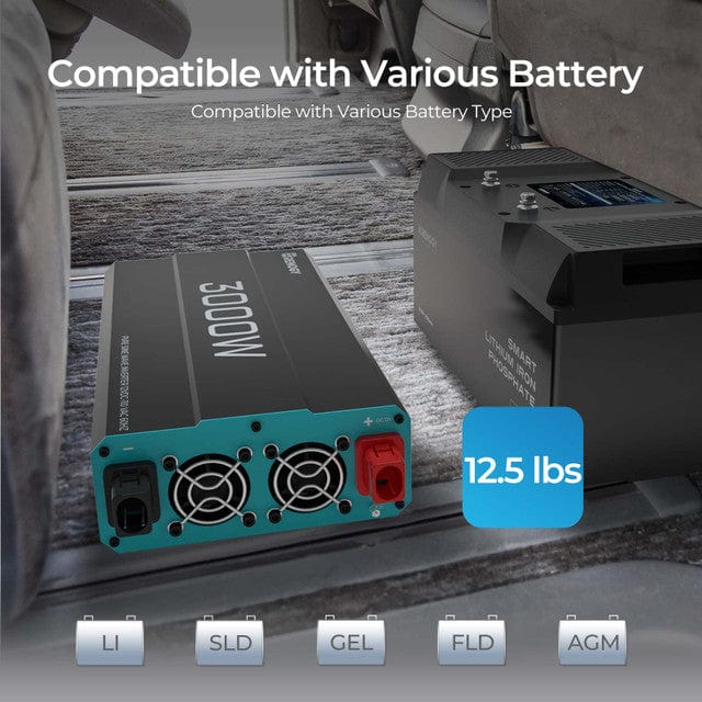Renogy 3000W 12V Pure Sine Wave Inverter Inverters Renogy