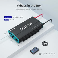 Renogy 3000W 12V Pure Sine Wave Inverter Inverters Renogy