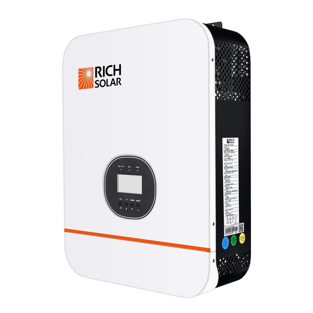 RICH SOLAR NOVA 3K | 3000 Watt (3kW) 48 Volt Off-Grid Hybrid Solar Inverter | Premium 3000W 48V Hybrid Inverter for RVs, Cabins, Tiny Homes, Off-Grid | Top Rated Hybrid Inverters RICH SOLAR