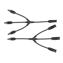 Renogy Solar Connectors M Branch Parallel Adapter Cable MMMF+FFFM Pair Solar Panel Connectors Renogy