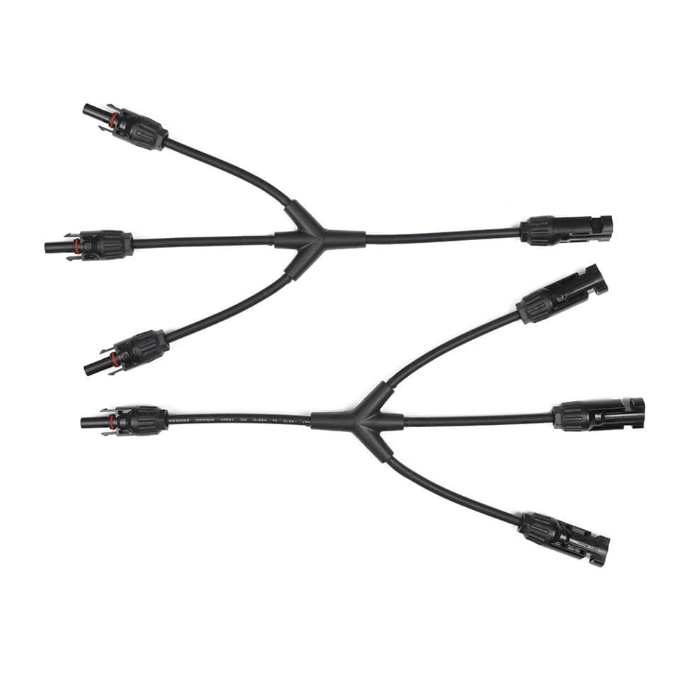Renogy Solar Connectors M Branch Parallel Adapter Cable MMMF+FFFM Pair Solar Panel Connectors Renogy