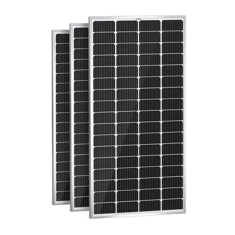 3 Packs Of BougeRV 200W 12V 9BB Mono Solar Panel