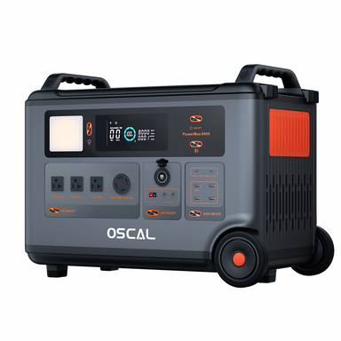 Oscal PowerMax 6000 | 6000W Portable Power Station with 120/240V Dual Voltage Solar Generators Oscal