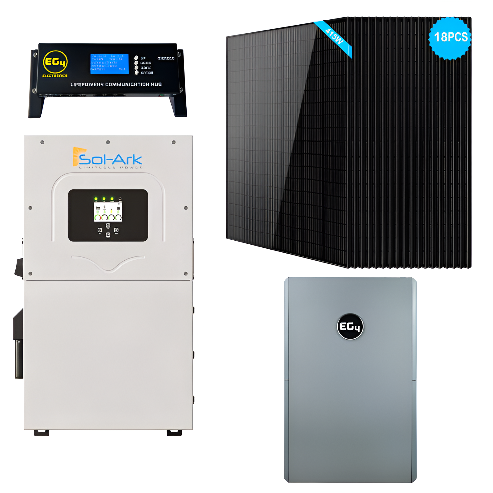 Sol-Ark 15kW Ultimate EG4 + SunGold Power Solar Kit