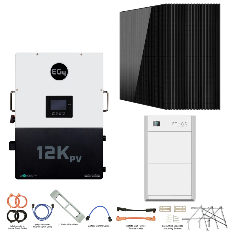 EG4 12kPV ETHOS Kit Hybrid Power System with Stackable Storage & Solar Options